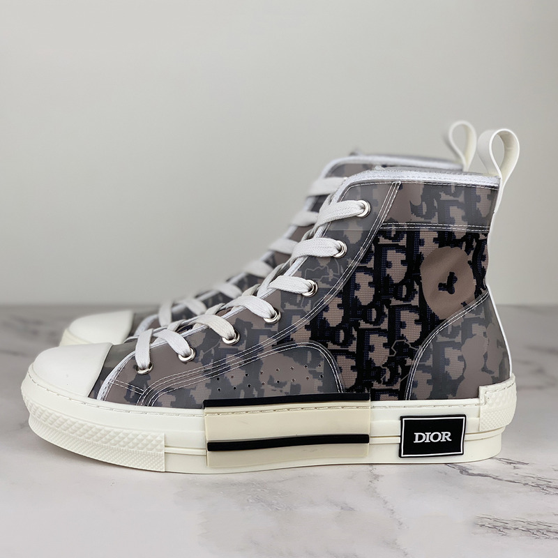 D*or "b23" high top black safari D*or oblique sneaker
