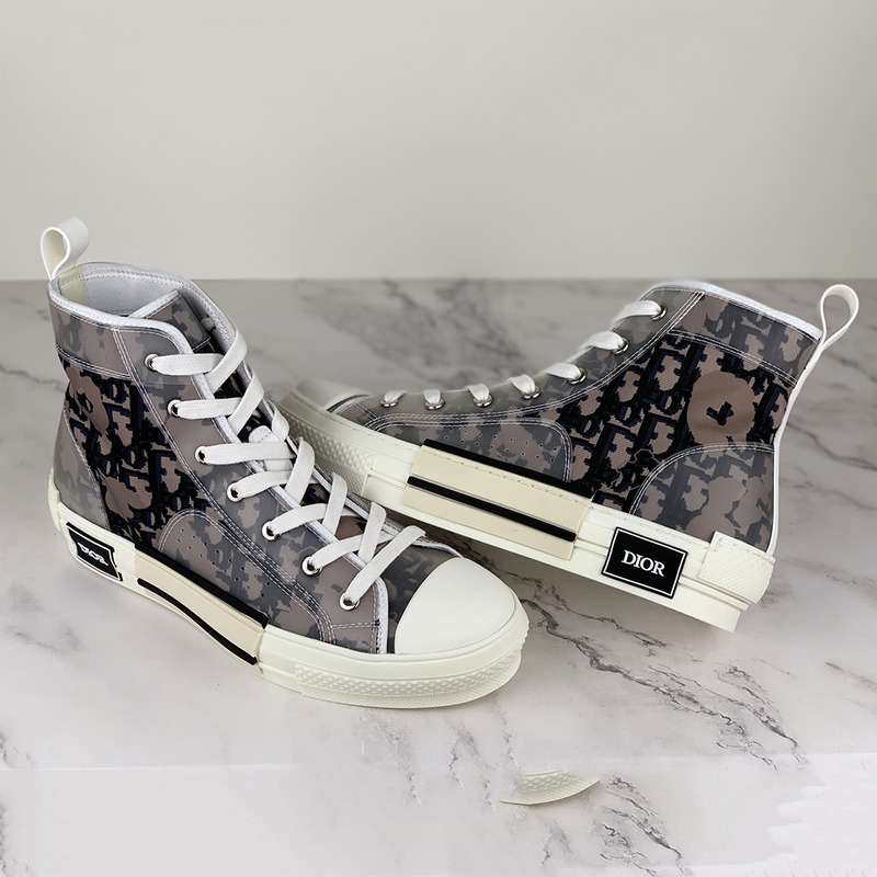 D*or "b23" high top black safari D*or oblique sneaker