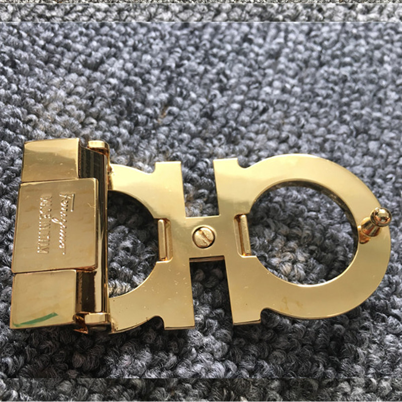 Ferragamo belt Small Gold buckle Red Black
