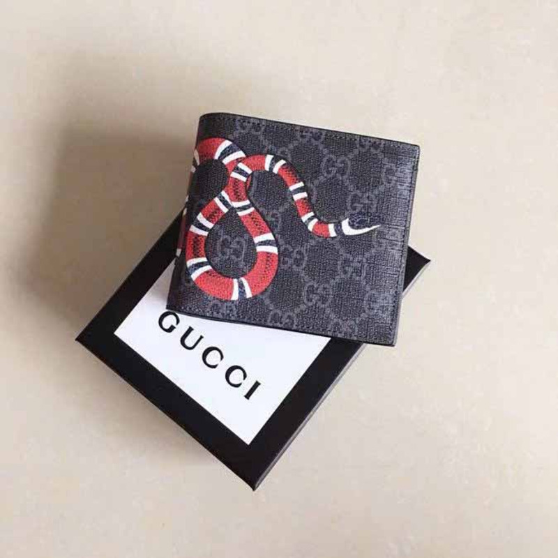 kingsnake print g*u*i S*p*e wallet