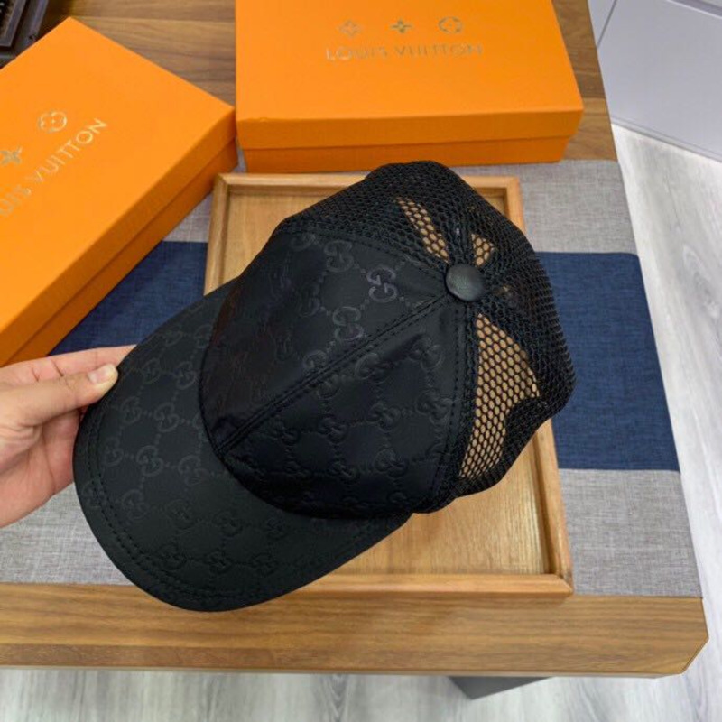 G*u*i canvas and mesh baseball cap