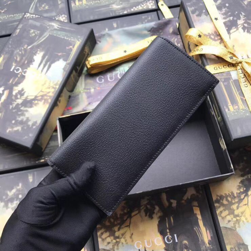 G*u*i gg marmont continental wallet black leather