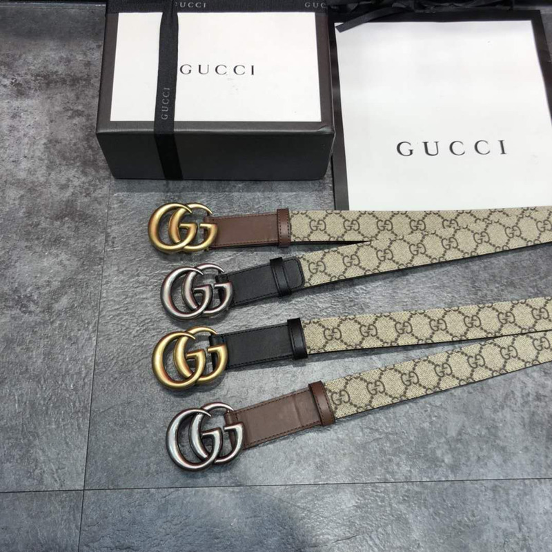 G*u*i belt with double g buckle
