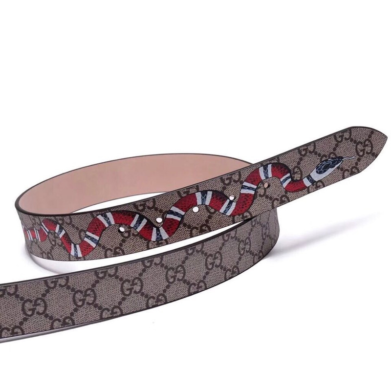 g*u*i S*p*e belt with kingsnake print