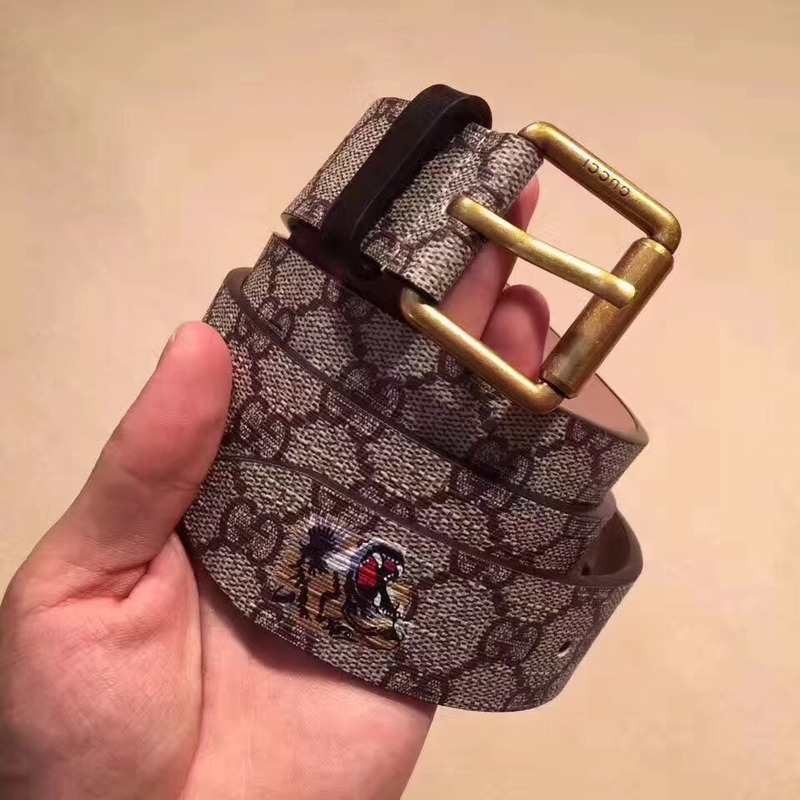 G*u*i canvas tiger print belt