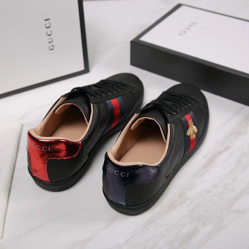 G*u*i black bee embroidered sneakers