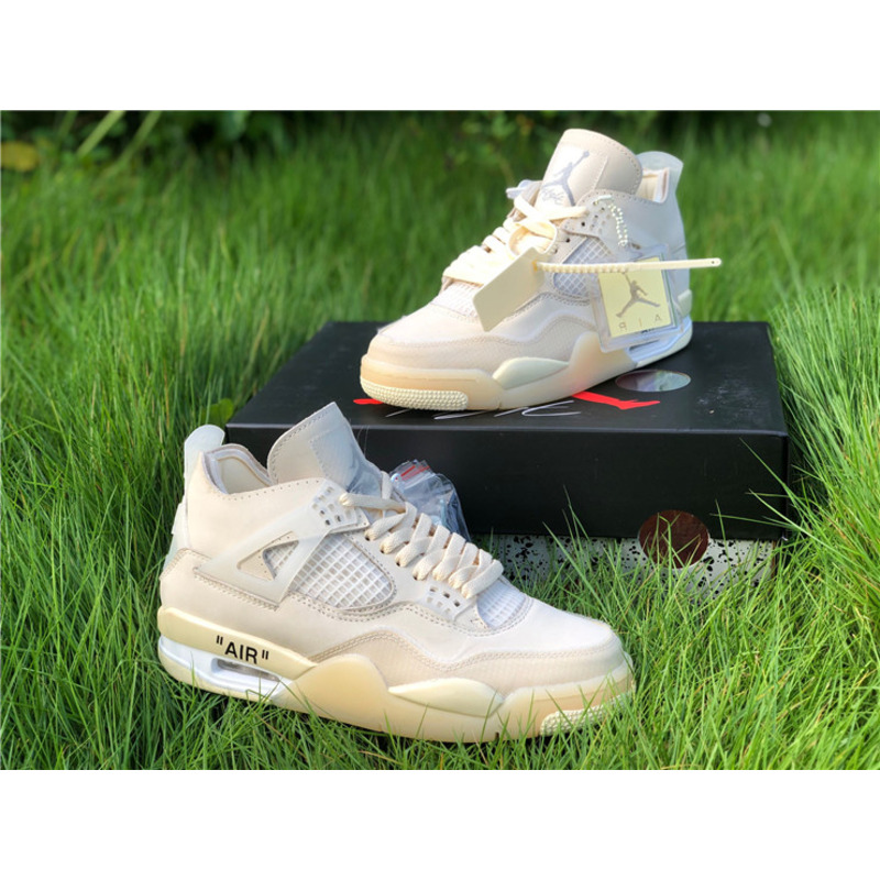 OFF White x Air Jordan 4 RETRO SP CV9388 100 Sneakers Men Women