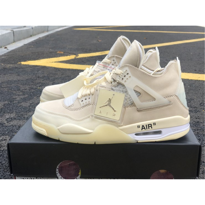 OFF White x Air Jordan 4 RETRO SP CV9388 100 Sneakers Men Women