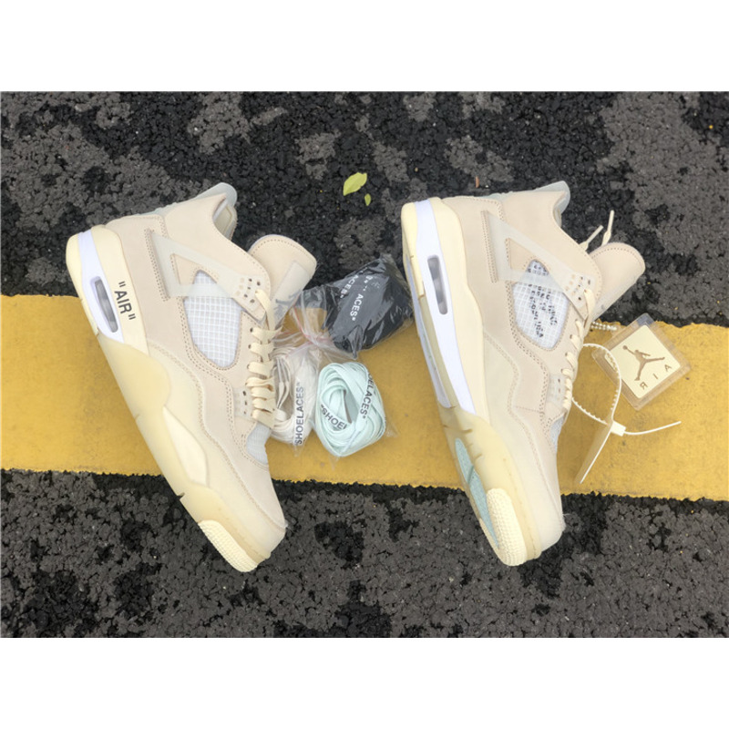 OFF White x Air Jordan 4 RETRO SP CV9388 100 Sneakers Men Women