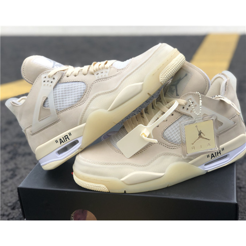 OFF White x Air Jordan 4 RETRO SP CV9388 100 Sneakers Men Women