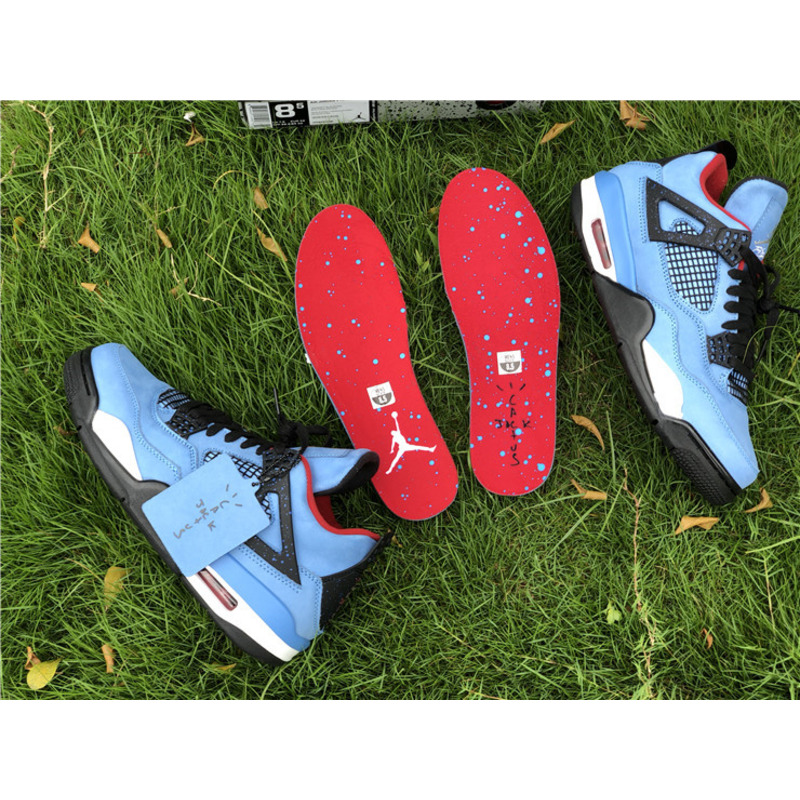 T S x Air Jordan 4 RETRO"Houston Oilers 308497 406 Sneakers Men