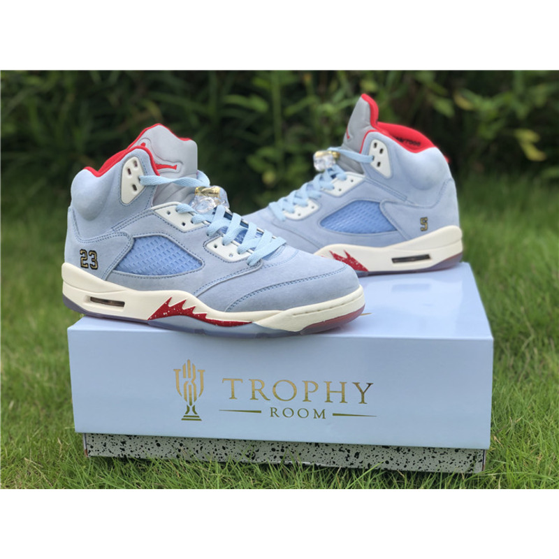 Trophy Room x Air Jordan 5"Ice Blue" Cl1899 400 Sneakers Men