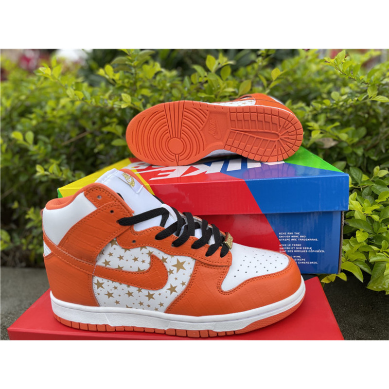 S*p*e x nike sb dunk high "stars orange" sneakers men women
