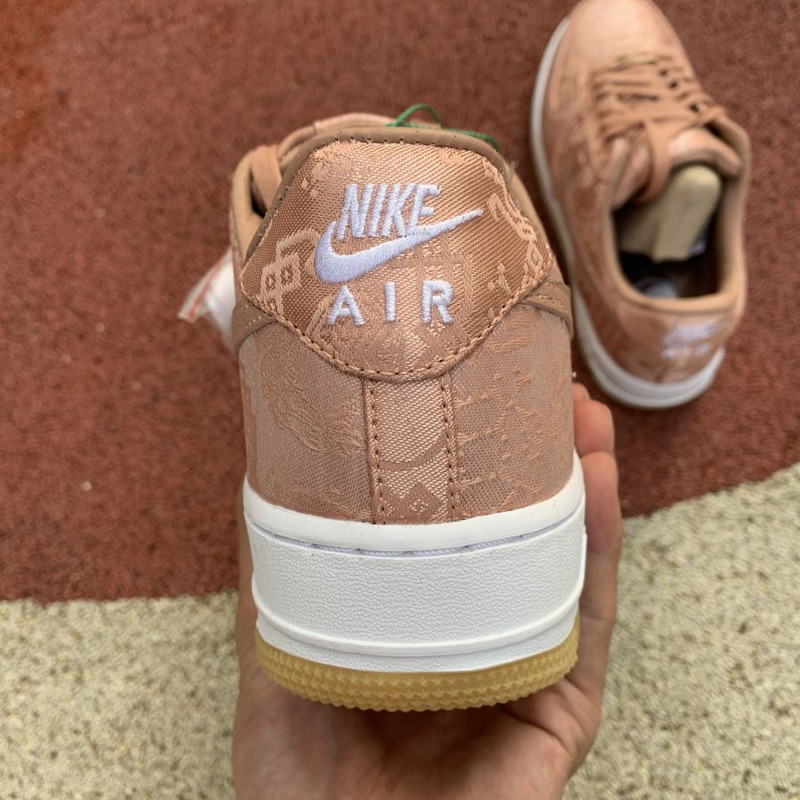 CLOT x Nike Air Force 1 Rose Gold Pink Silk CJ5290 600 Sneakers men women