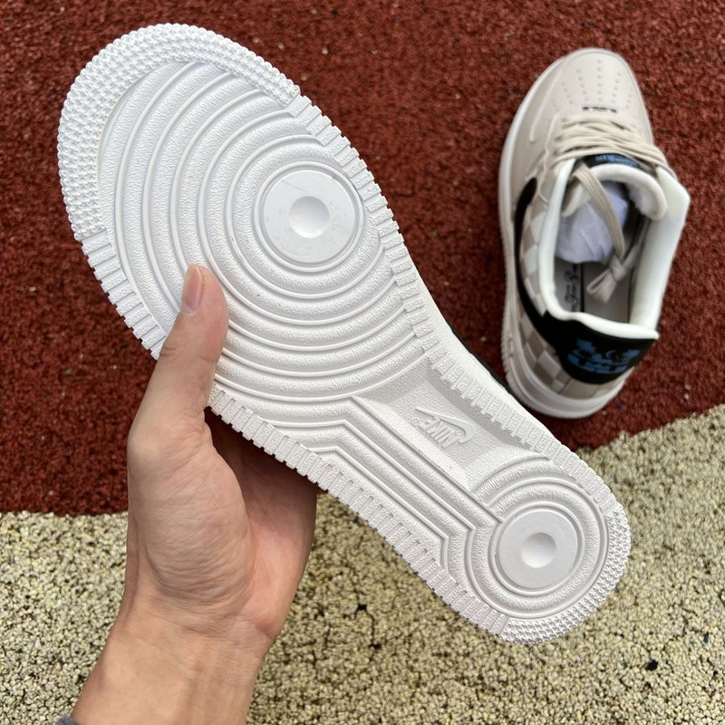 Nike Air Force 1 Beige Plaid DC8877 200 Sneakers Men Women