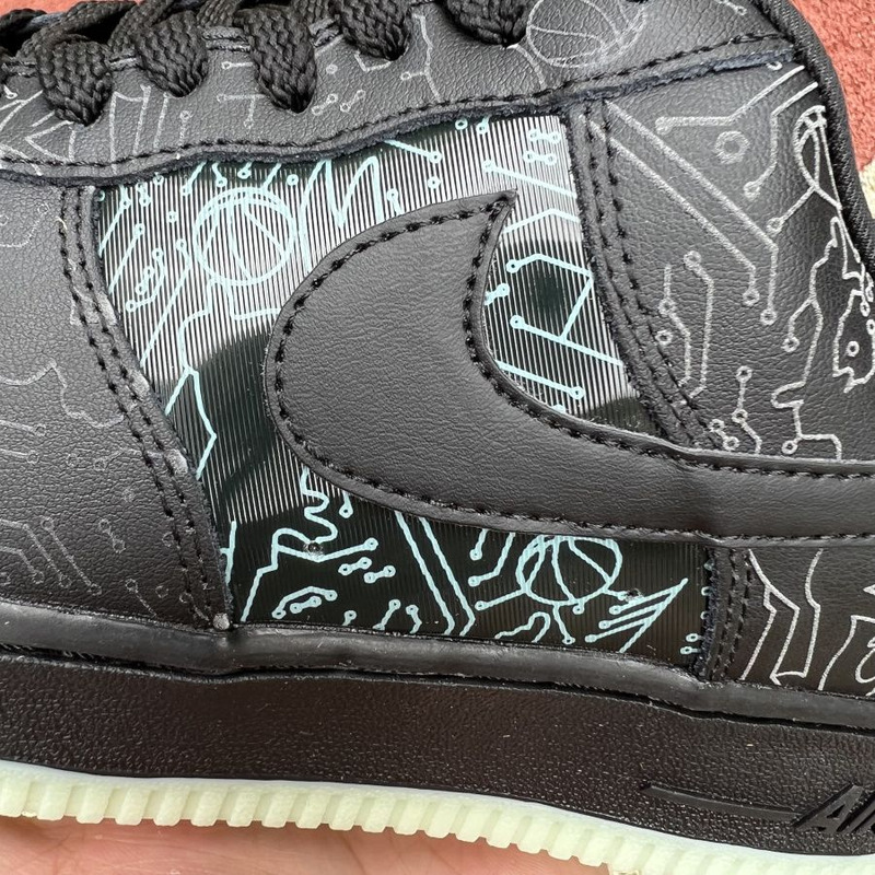 Nike Air Force 1 Low Black Blue Luminous DH5354 001 Sneakers men women