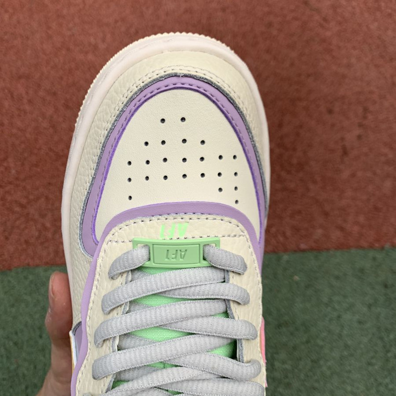 Nike Air Force 1 Shadow Stitching Macaron White Pink Purple CI0919 101 Sneakers Women