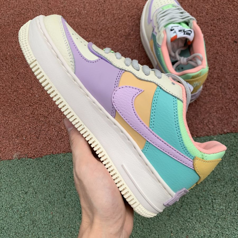 Nike Air Force 1 Shadow Stitching Macaron White Pink Purple CI0919 101 Sneakers Women