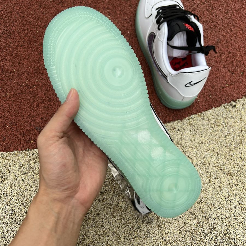 Nike Air Force 1 White Green Silver Hook Change Hook DH7341 100 Sneakers men women