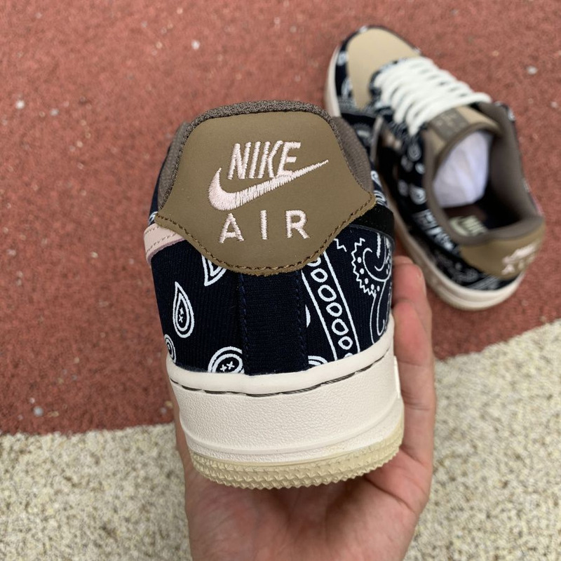 Travis Scott x Nike Air Force 1 Cashew Flower Sneakers Men Women