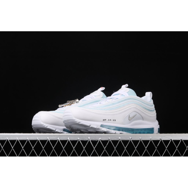 Mschf x Inri Air Max 97 Jesus Shoes Ice Blue Grey Black 3M Sneaker men women
