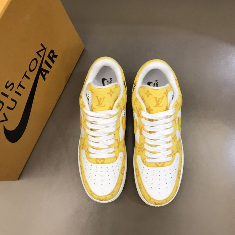 l**is V*t*n x nike air force 1 yellow sneakers