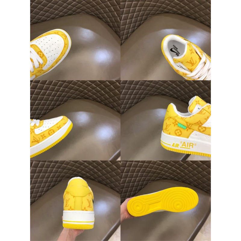 l**is V*t*n x nike air force 1 yellow sneakers